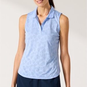 NEW Tommy Bahama Palm Coast pineapple IslandZone Sleeveless Top Light Sky